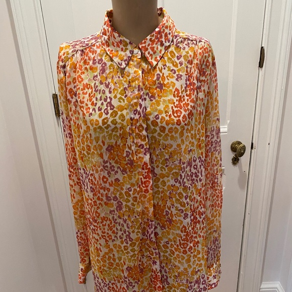 Chico's Multi-Color Blouse - Chico's Size 3 - Picture 5 of 13